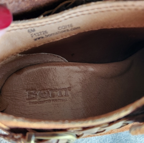 Born Womens Sylvia Ankle Bootie Brown Distressed sz 6 Leather Upper Cowgirl Boho - Picture 13 of 13